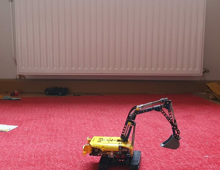 Denk an den Bagger!